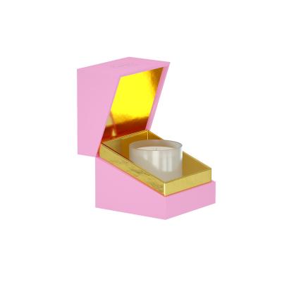 China Custom Materials Gift Box Luxury Pink Recycled Paper Box For Candle And Perfume And Wine Packaging Boxes for sale