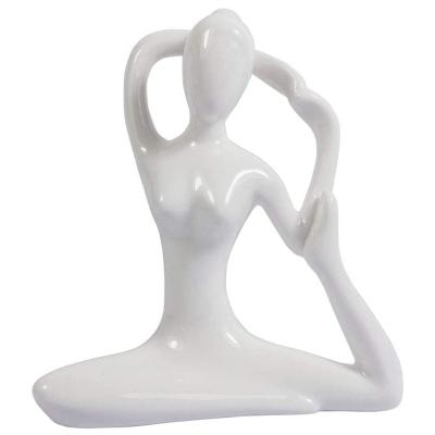 China White China Ceramic Meditation Yoga Pose Statues for sale