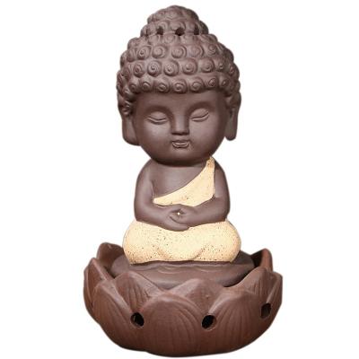 China China Wholesale Ceramic Tea Pet Censer Tower Sand Buddha Statue Purple Ceramic Censer/Tathagata Ornament for sale