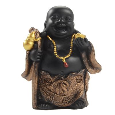 China Worlwide Factory Wholesale Feng Shui Laughing Buddha Gold Buddha Statues for Good Luck Wealth Health for sale