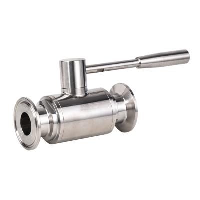 China Dairy Beverage Sanitary Flange 304 316L Stainless Steel Manual Ball Valve for sale