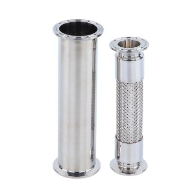 China Dairy Sanitary Pipe Fittings Clamped Mirror Stainless Steel Tube Pipe Fitting for sale