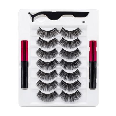 China Natural Crystal Long Magnetic Eyelash Non Stick Magnetic Lashes With Fiber Magnetic Magnetic Lashes Hold False Eyelashes Magnetic Lick Clip for sale