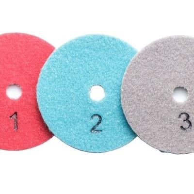 China 3 Step Polishing Pads for Wet Polishing Granite Marble Tile Slab Resin and Diamond for sale