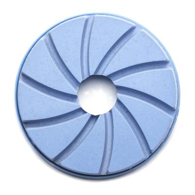 China Resin Diamond Snail Lock Edge Polishing Grinding Disc for Granite Marble Customized for sale