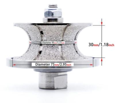 China Stone Edge Profiling Vacuum Brazing Router Bit Cutting for Stone and Marble Grinding for sale