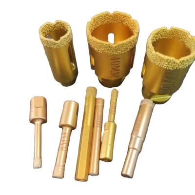 China 30mm Diamond Core Drill Bit for Granite Stone Dry Drilling Blue Dekton Porcelain Marble for sale