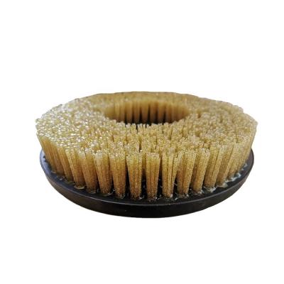 China Leather Surface Grinding Round Steel Brush with Diamond and Diamond Abrasive Material for sale