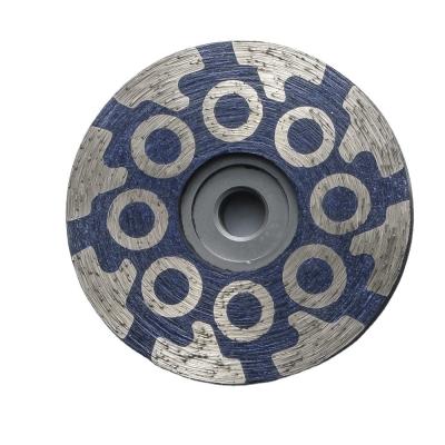 China Granite Diamond Powder Resin Filled Cup Wheel Round T Shape Segment Wheel 100mm 125mm for sale