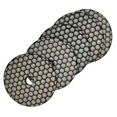 China Round Flexible Resin Bond Diamond Hand Dry Polishing Pad and Buffing Pad for Stone for sale