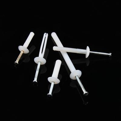 China Nylon Plastic Hammer Fix Screw Wall Anchors White Color for sale