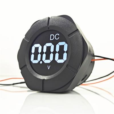 China ACARIDIS Factory PZEM-019V Motorcycle Big Circle LCD Font Display DC Voltmeter High Volt 300V Digital Voltage Indicator for sale