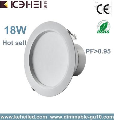 China 18w High Efficiency 75lm / w 6'' led downlight dimmable With Ce Internal Driver for sale