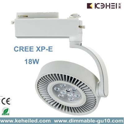 중국 18W LED 궤도는 크리 사람 XP-E 칩 각 조정가능한 순수한 알루미늄 열 싱크로 점화합니다 판매용