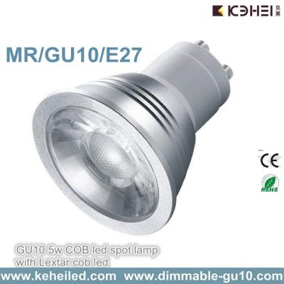 China Dimmable 5W GU10 COB spotlight with 60° Beam angle 110-220V for sale