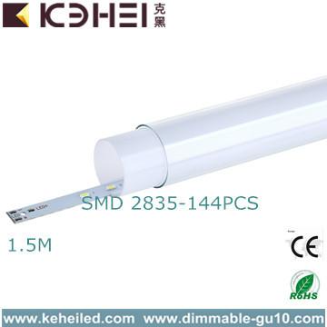 China Glass and PC Cover 22W 1.5M T8 LED Tubes 2200lm with 144pcs SMD 2835 Chips for sale