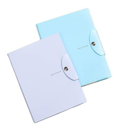 China School/office/multifunctional file storage pp simple candy color meeting style expanding folder with button for sale