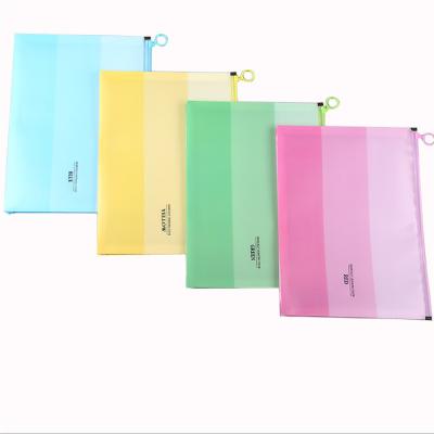 China School / Office / Meeting New Products Durable Waterproof Candy Color Document File Bag With Zipper for sale