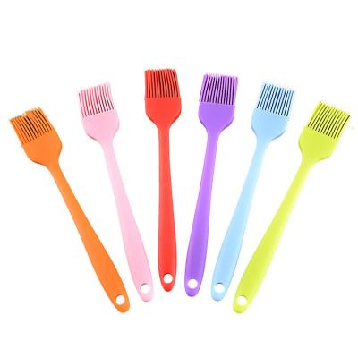 China Easily Cleaned BBQ Silicone Brush Silicone Hangable Heat Resistant Oil Brush Basting for Kitchen for sale