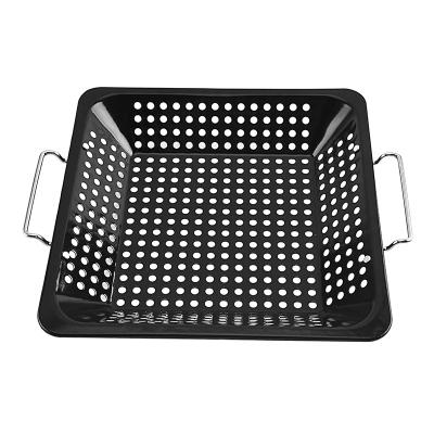 China Easily Cleaned Vegetable Meat Beef Stainless Steel BBQ Grill Basket for sale