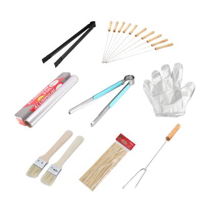 China Easily Cleaned Outdoor BBQ Grill Tongs Eight-piece BBQ Utensils Accessories for sale