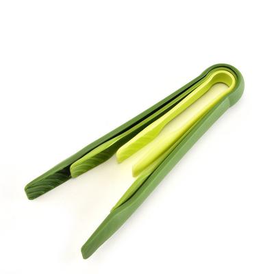 China Easily Cleaned Kitchen Cooking Mini 3 Pcs Non Slip Set Plastic Food Tongs for sale