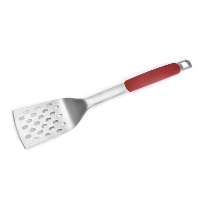 China Easily Cleaned Kitchen Cooking Flat Grill Spatula Accessories Metal BBQ Spatula With Custom Logo for sale