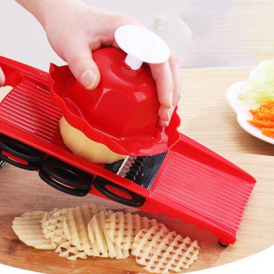 China Adjustable Amazon Slicer Cutter Food Slicer Cleaver Viable Manual Vegetable Slicer Mandoline for sale