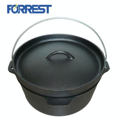 China Preseasoned Cast Iron High Quality Sustainable Pre-Seasoned Cast Iron Dutch Oven Cookware With Handles for sale