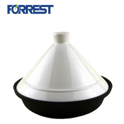 China Viable Hot Sale Apricort Chicken Tagine Pot Cast Ion Moroccan Tagine Set For Cookware for sale