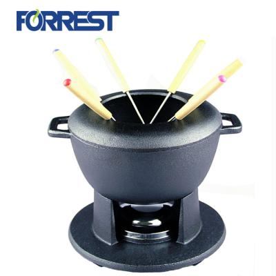 China Sustainable melting chocolate cheese fondue pot with forks for sale