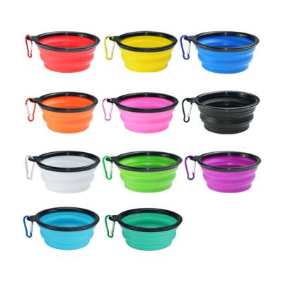 China Sustainable Wholesale Custom Outdoor Travel Training Portable Collapsible Collapsible Dog Bowl for sale