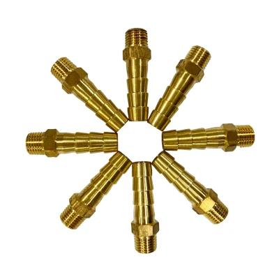 China Aluminum CNC Cutting Brass Nipple 1/4