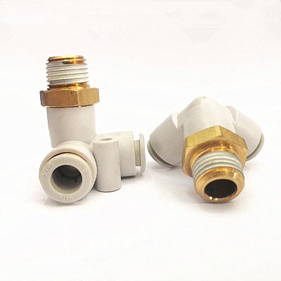 China Building Material Shops Pneumatic Pneumatic Parts Quick Outer Thread Tee Straight Pneumatic Joint for sale