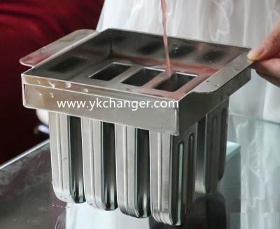 China Stainless steel ice cream moulds DIY home use food grade high quality 8cavities for sale