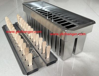 China Stainless steel ice cream paletas molds mich mexican with universal stick extractor ataforma type for sale