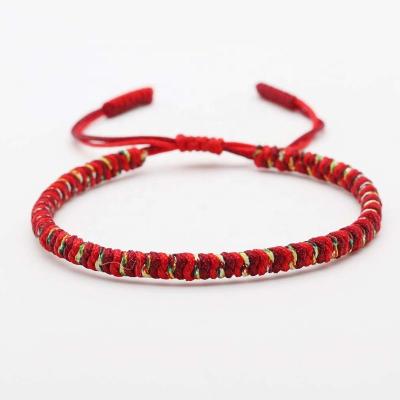 China Lucky Jewelry King Kong Religious Tibetan Buddhist Knot Woven Braided Rope Bracelet for sale