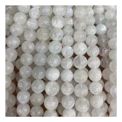 China Round Loose Gemstone Stone 4mm 6mm 8mm Moonstone Bead Natural Moonstone Bead for sale