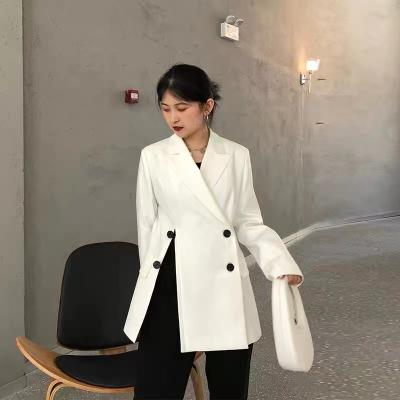 China New Retro Breathable Korean Fashionable Slim Female Suit Hollow Out White Blazer Women Coat for sale