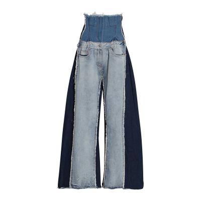 China Breathable Women Jeans Pants Drapes High Waist Loose Pants Female Wide Leg Jeans for sale