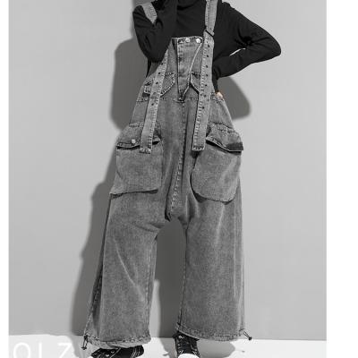 China 2021 New Design Women Jeans Casual Overalls Anti-Static Overalls With Sleeveless for sale