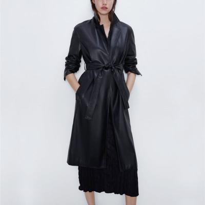 China High Quality Fashion QUICK DRY Autumn PU Women's Long Sleeve Jacket Coats for sale