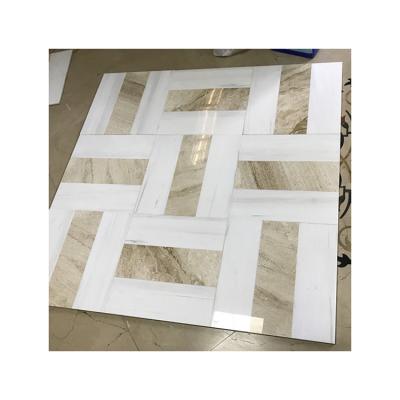 China Modern High Quality Natural Stone Rectangle Medallion Waterjet Tile For Flooring for sale