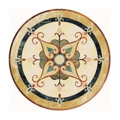 China Modern Large Round Villa Floor Waterjet Marble Stone Tiles Medallion Pattern Design for sale