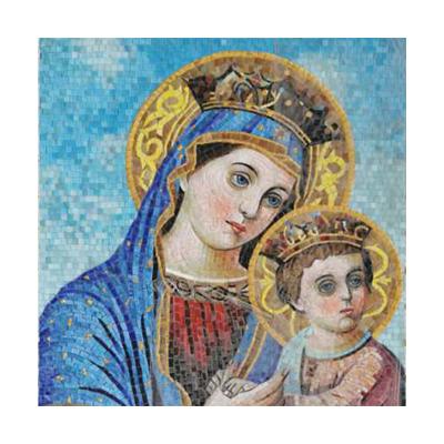 China Parquet mosaic mural for figcustom Jesus Virgin Mary church mosaic wall tiles floor mural art balaji marble and ceramic stone slabs for sale