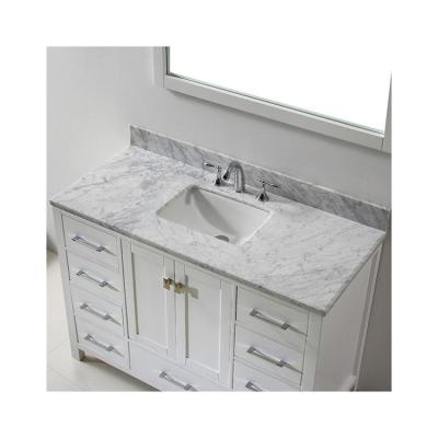 China Factory Price Modern Bianco Statuario Carrara Marble Prefab Countertop Vanity Tops Table Top for sale