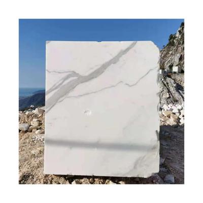 China Modern High Quality Best Price Calacatta Gangsaw White Marble Slabs for sale