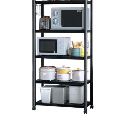 China Movable Multilayer Shelf Kitchen Storage Floor Rotating Storage Rack Without Folding Sustainable Installation for sale