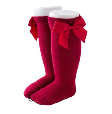 China Ins Antibacterial Girls Spanish Western Style Stockings Bow Over The Knee Socks for sale