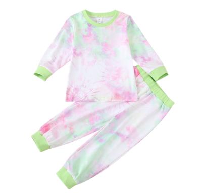 China 2021 Polyester/Cotton Children's Clothing Digital Tie Dye Print Children's Fashion Boy's Suit Home Women Women for sale